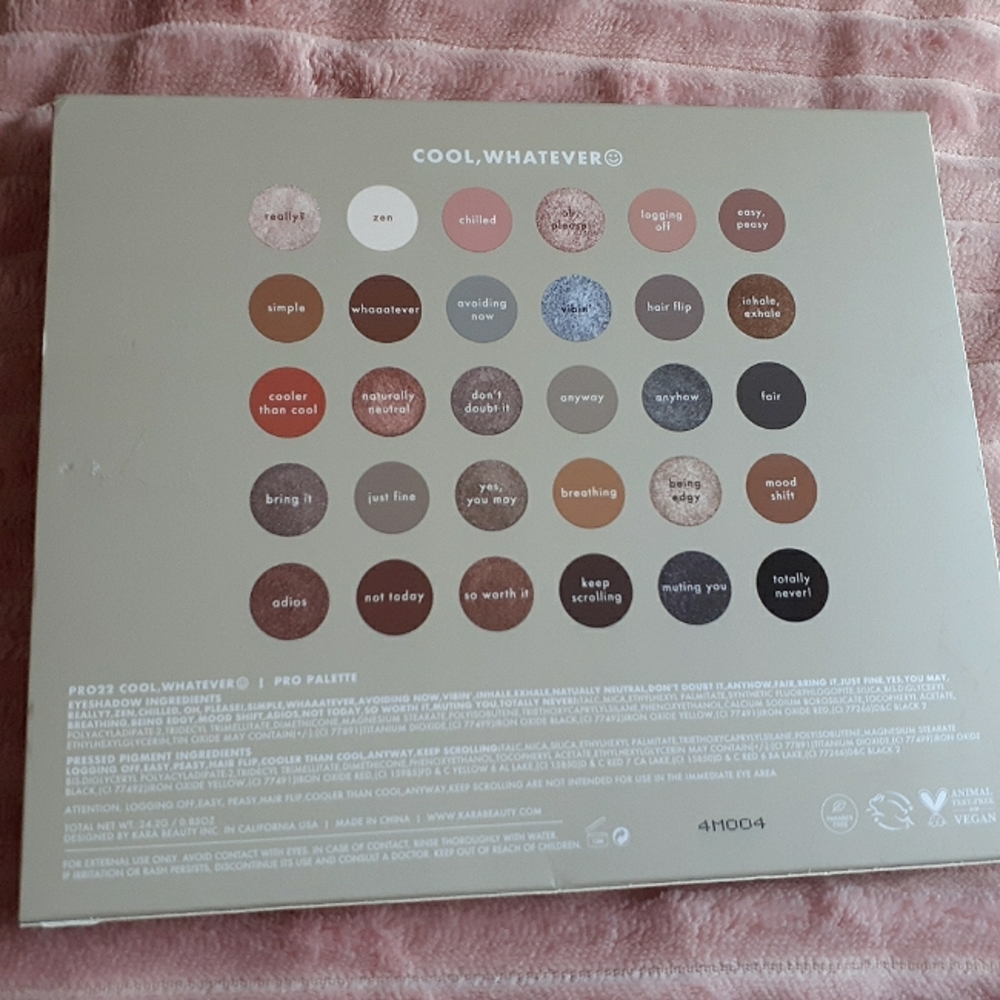 Kara Beauty Cool, Whatever 🙂 palette